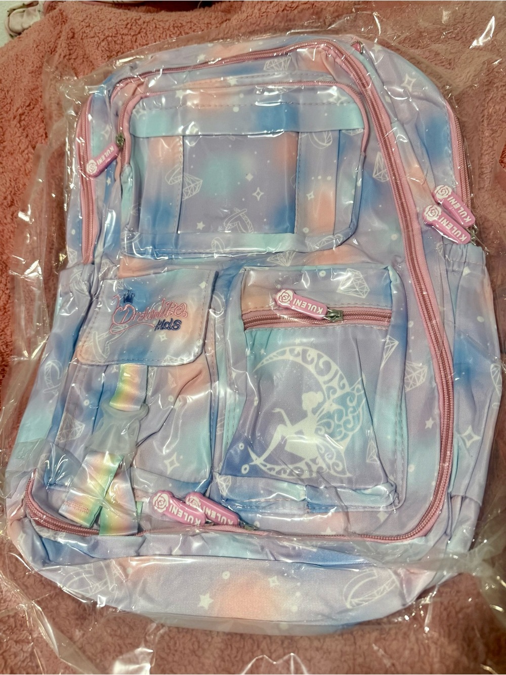 KIDS SCHOOL FAIRY PASTEL RAINBOW BACKPACK